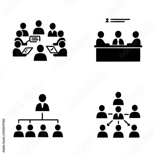 Job discussion and organization chart