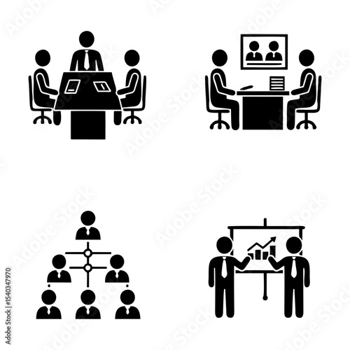 Strategy session and organization chart