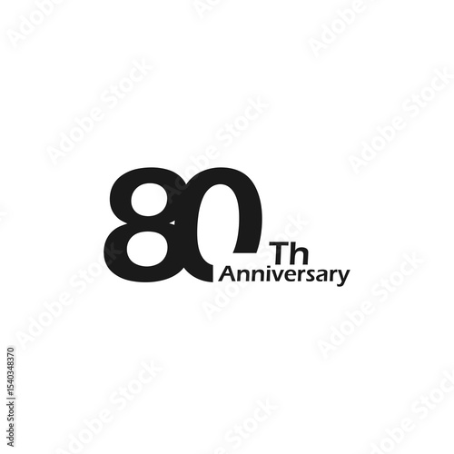 anniversary logo design, 80th anniversary, symbol, icon, party, logo design for 80th anniversary, vector, success, illustration, birthday, symbol, background, year, congratulations, greeting, invitati