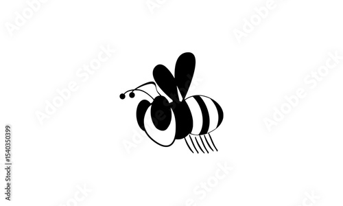 vector illustration of a bee, vector illustration of a butterfly