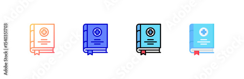 Book icon set multiple style collection