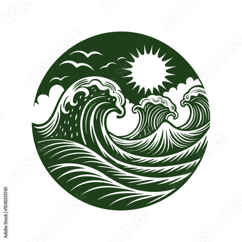 128 Vactor Summer sun Sun and sea stylised