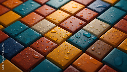 abstract background made of colorful cubes