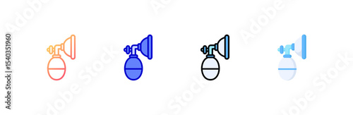 Respirator icon set multiple style collection