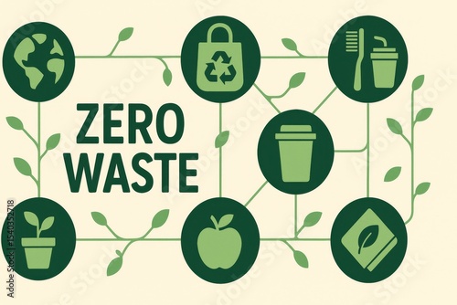 Zero Waste Lifestyle Icons and Concepts
