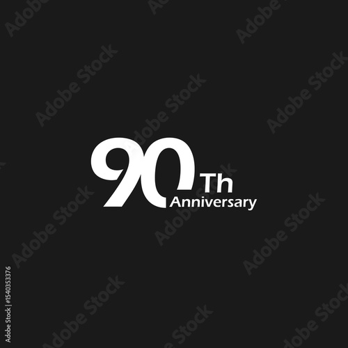 anniversary logo design, 90th anniversary, symbol, icon, party, logo design for 90th anniversary, vector, success, illustration, birthday, symbol, background, year, congratulations, greeting, invitati
