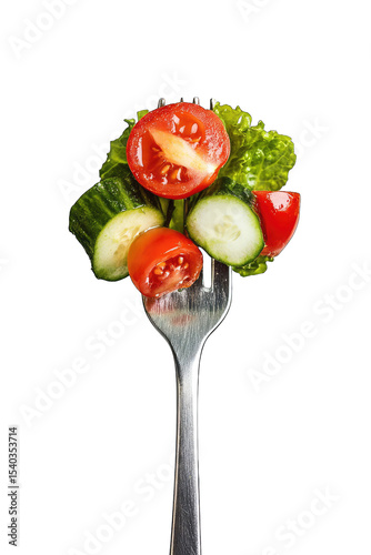 Forkful of fresh salad