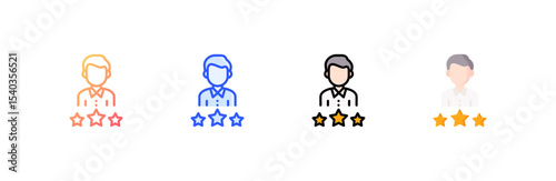 Role Model icon set multiple style collection