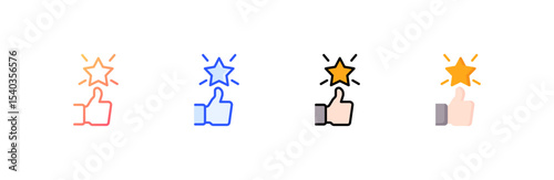 Excellence icon set multiple style collection