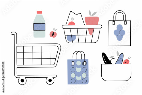 vector illustration of shopping cart