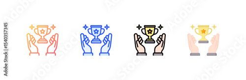 Success icon set multiple style collection