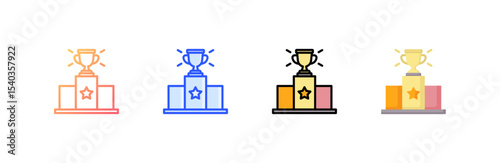 Win icon set multiple style collection
