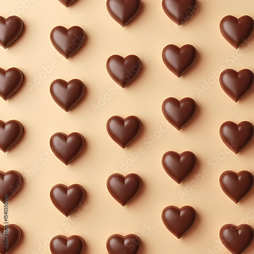 Chocolate Love Pattern Aesthetic

