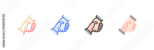 Support icon set multiple style collection