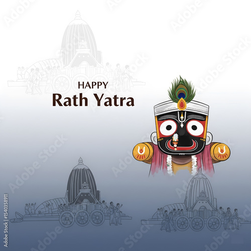 Lord Jagannath Rath Yatra festival Odisha puri India Traditional culture background