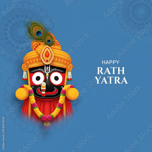 Lord Jagannath Rath Yatra festival Odisha puri India Traditional culture background