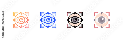 Focus icon set multiple style collection