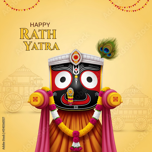 Lord Jagannath Rath Yatra festival Odisha puri India Traditional culture background