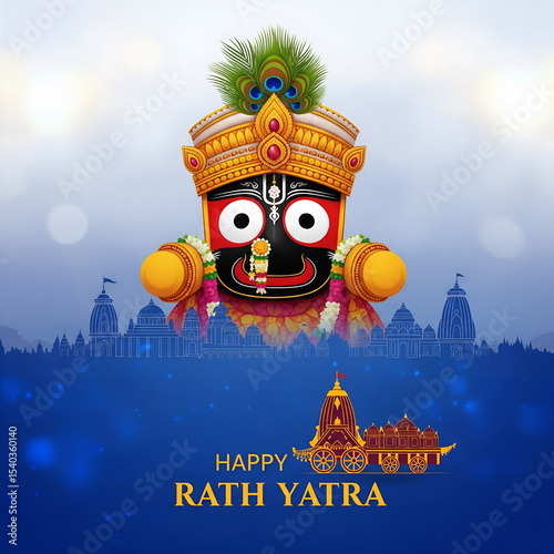Lord Jagannath Rath Yatra festival Odisha puri India Traditional culture background