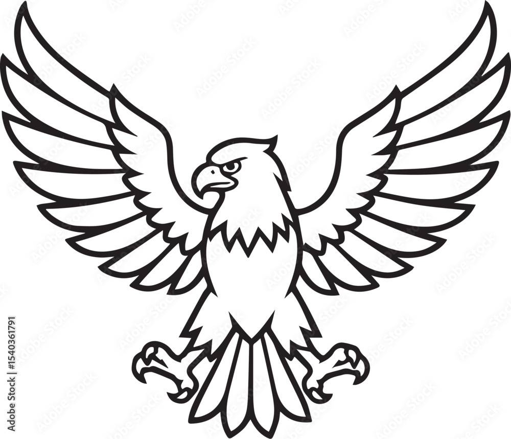 Obraz premium vector illustration of an eagle