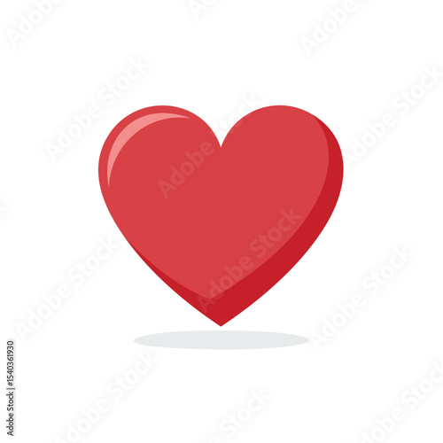 Stylized Red Heart Floating Isolated on Black Background Symbolizing Love Affection Romance Emotions Valentines Day Anniversary Greeting Card
