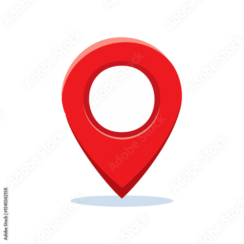 Free Download Bright Red Location Pin Pointer Icon For Maps Destination Navigation Application Web Design User Interface Symbol Sign - GFXLoad