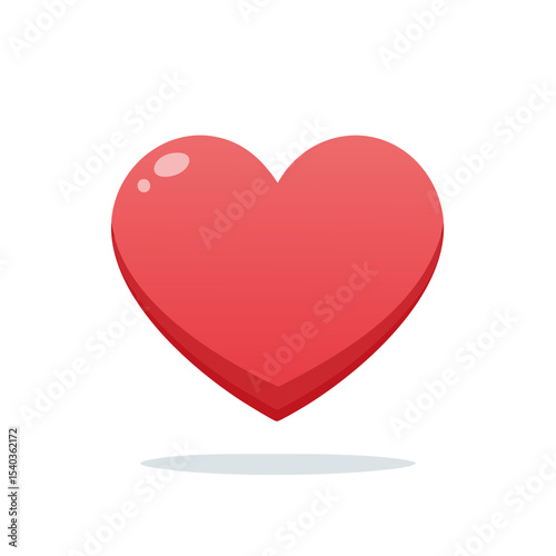 Iconic Red Heart Shape Symbol on Black Background Valentines Celebration Simple Graphic Love Concept Affection Romance Isolated