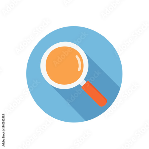 Magnifying Glass Illustration on Light Blue Background for Search and Discovery Themes
