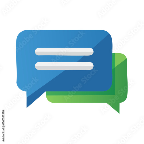 Chat bubbles illustration representing communication discussion or messaging in modern design for online platform