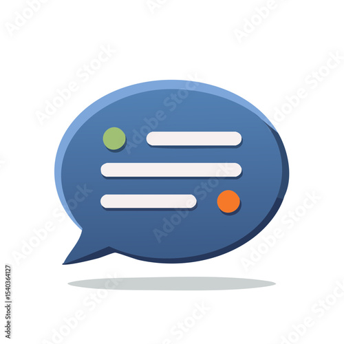 Blue speech bubble icon communication chat conversation message notification interface dialog interaction feedback online networking