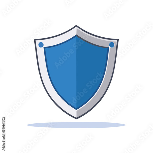 Security shield emblem on black background protection safety defense graphic concept illustration isolated vector for online game app or medieval design element