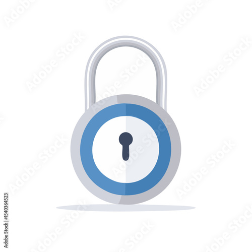Secure padlock icon for web safety protection digital technology access control. Privacy lock for internet password security