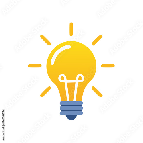 Bright Yellow Lightbulb Shining Radiating Rays Symbolizing Ideas Innovations and Solutions on Black Background for Creative Designs