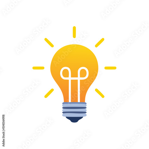 Glowing Light Bulb Illustration on Black Background Idea Generation Innovation Symbol Concept Bright Energy Electricity Filament