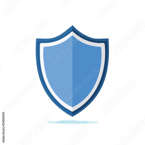 Simple blue shield icon symbolizing protection and security on black background  isolated for use in design projects