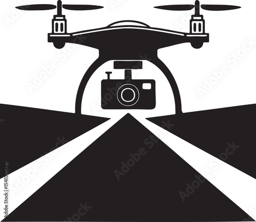 Drone aerial photography road view camera
