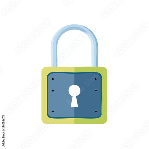 Stylized Illustration of a Padlock Security Lock Protection Access Concept Technology Internet Safety and Privacy Symbol