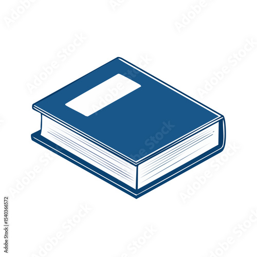 Blue Isometric Book Illustration Textbook Study Material Education Learning Design