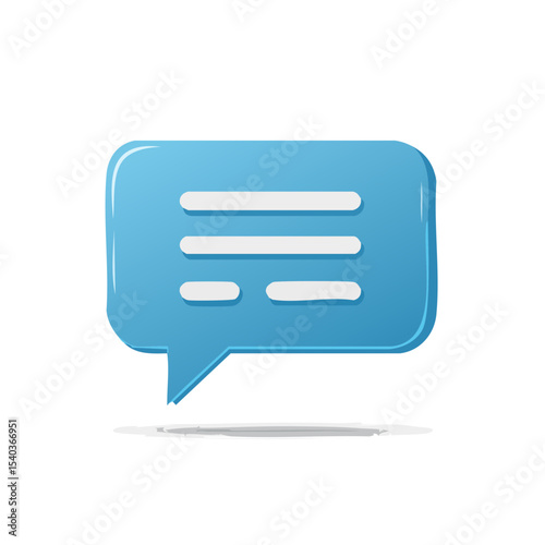 Digital messaging and conversation bubble icon for social media communication symbol with modern cartoon design on black background