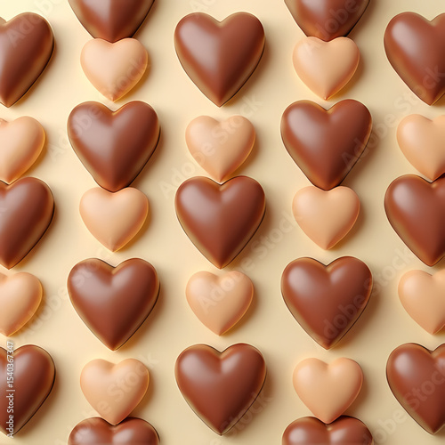 Chocolate Love Pattern Aesthetic

