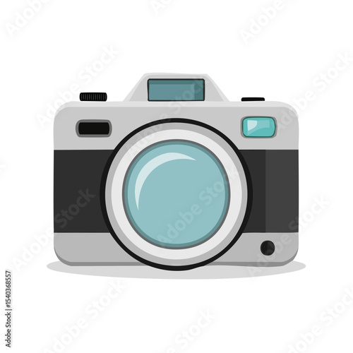 Cartoon Camera Photography Illustration Design for Web and Social Media Elements A colorful depiction with simplistic aesthetic and artistic appeal