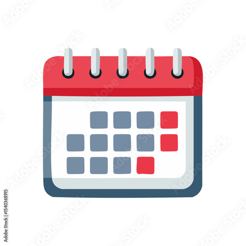 Calendar Icon with Selected Dates Scheduling or Reminder of Important Events and Deadlines
