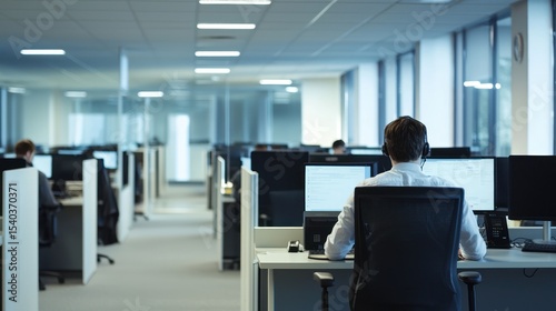 call center supervisor monitoring performance metrics and implementing strategies to improve team productivity and customer satisfaction