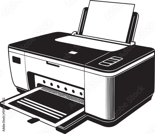 Home office inkjet printer ready to print