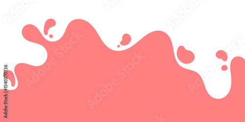strawberry background of Modern poster, dynamic splashes and drops. Vector illustration in a flat style of minimalism
