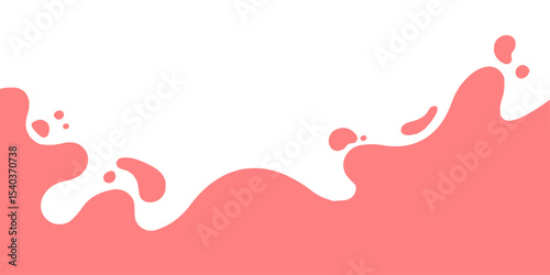 strawberry background of Modern poster, dynamic splashes and drops. Vector illustration in a flat style of minimalism