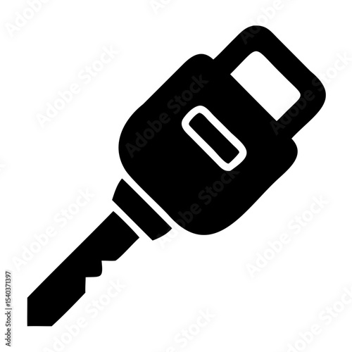 Modern Car Key Icon Secure Access and Automotive Design Element
