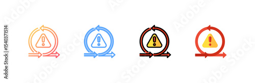 Agile icon set multiple style collection