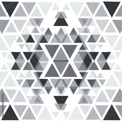 Abstract Geometric Triangle Pattern Black Background Creates a Modern Decorative Mosaic Design