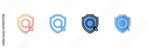 Investigation icon set multiple style collection